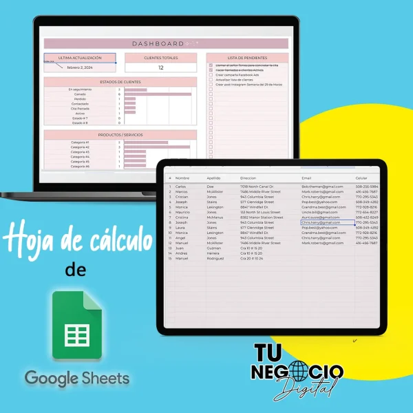 Hoja de Cálculo Seguimiento de clientes 2.0